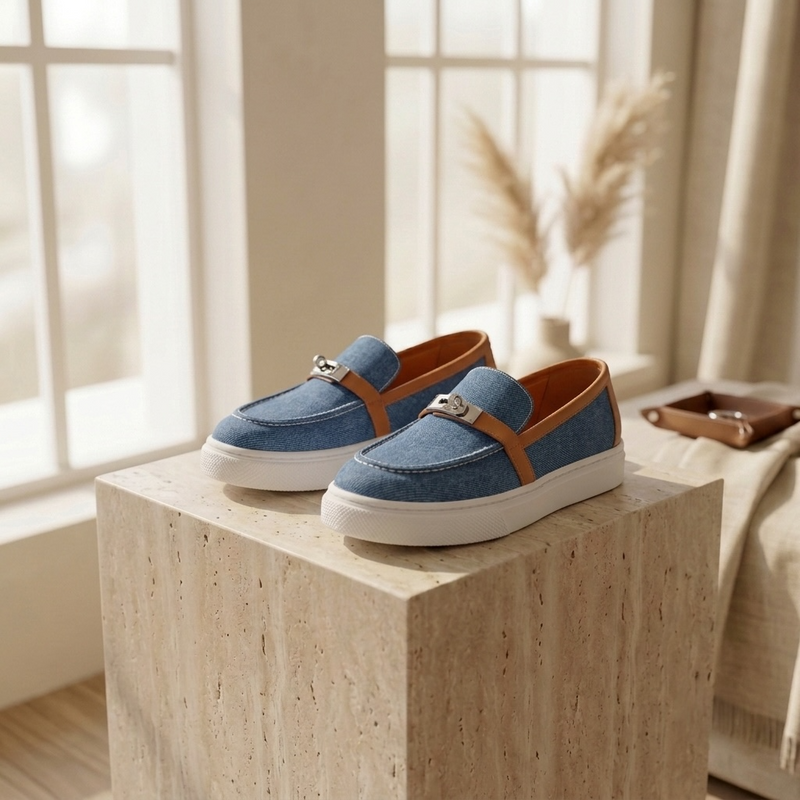Moccassin Hermes avec la boite  et la facture